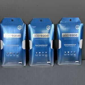 Allerease Zippered Pillow Protector Standard Queen Lot of 3 Waterproof White NWD